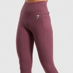 Gymshark Dreamy Mesh Leggings - Berry Red